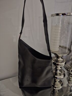 Danier Brown Leather Messenger Shoulder Bag